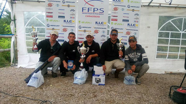 vainqueurs du championnat de France de peche aux carnassiers